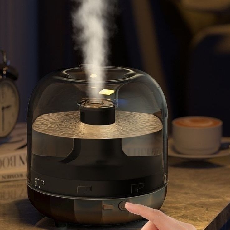 Υγραντήρας οικίας και γραφείου με 3 εξόδους ατμών, δεξαμενή 10 L, κάλυψη 41–60 m², ήσυχη λειτουργία <36 dB, τροφοδοσία με μπαταρία