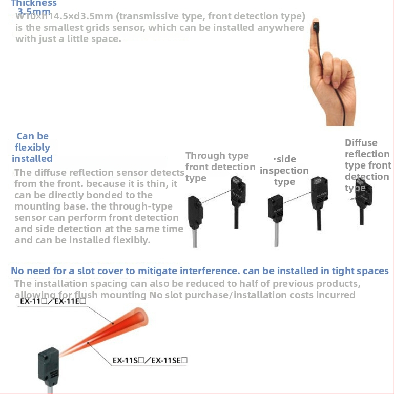 Panasonic Ex-13B Ex-13A Ex-14A optički fotoelektrični senzor, serija Ex, 24 V, 1 ms, izlaz tipa prekidač