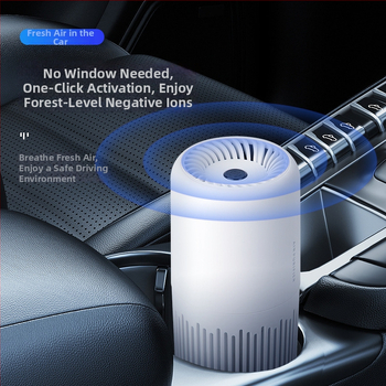 Q3 autový čistič vzduchu s negatívnymi iónmi, kompaktný stolný čistič, 5V, <3W, 10 miliónov ión/cm³