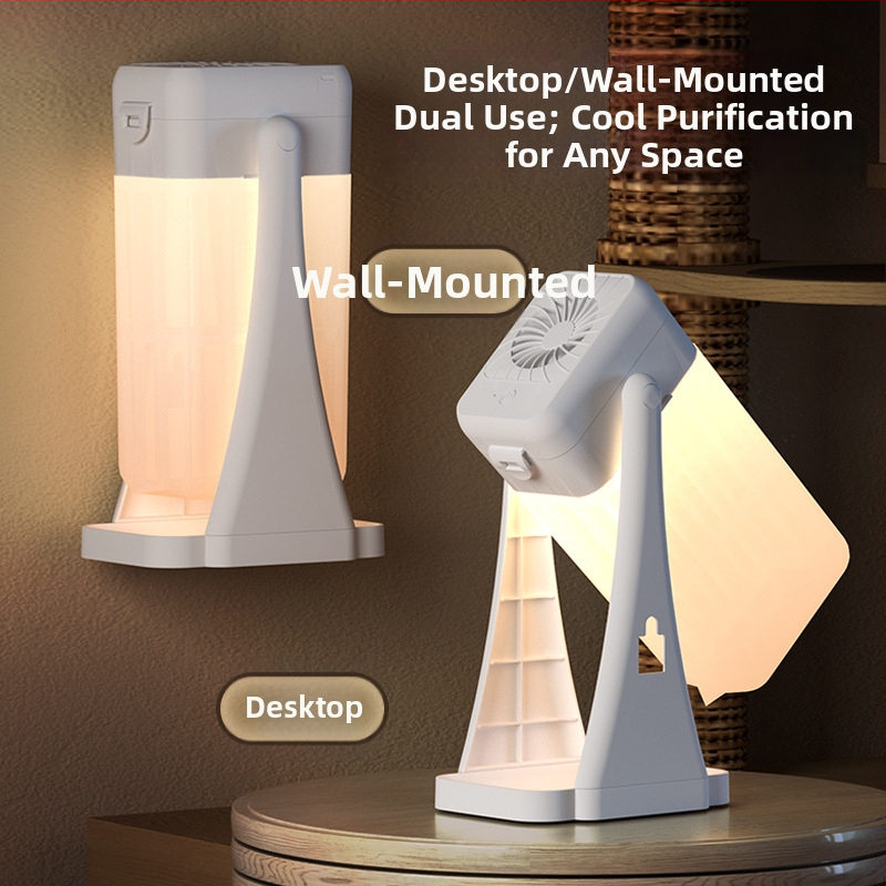 Καθαριστής αέρα με νυχτερινό φως και φωτοκαταλυτικό μηχανισμό - αφαιρεί οσμές από κατοικίδια και γύρη - καλύπτει 21-30 m² - ροή αέρα 50 m³/h - USB τροφοδοσία