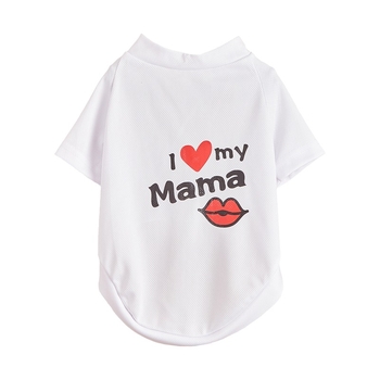 Majica za kućne ljubimce od poliestera, motiv psa i mačke, dizajn „I Love My Mama“, unisex