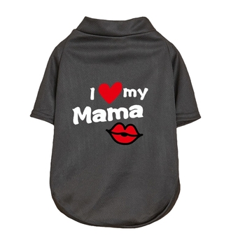 Majica za kućne ljubimce od poliestera, motiv psa i mačke, dizajn „I Love My Mama“, unisex