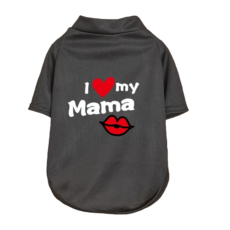 Majica za kućne ljubimce od poliestera, motiv psa i mačke, dizajn „I Love My Mama“, unisex