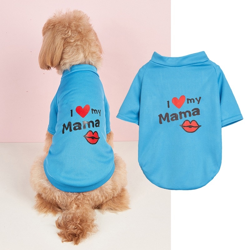 Majica za kućne ljubimce od poliestera, motiv psa i mačke, dizajn „I Love My Mama“, unisex