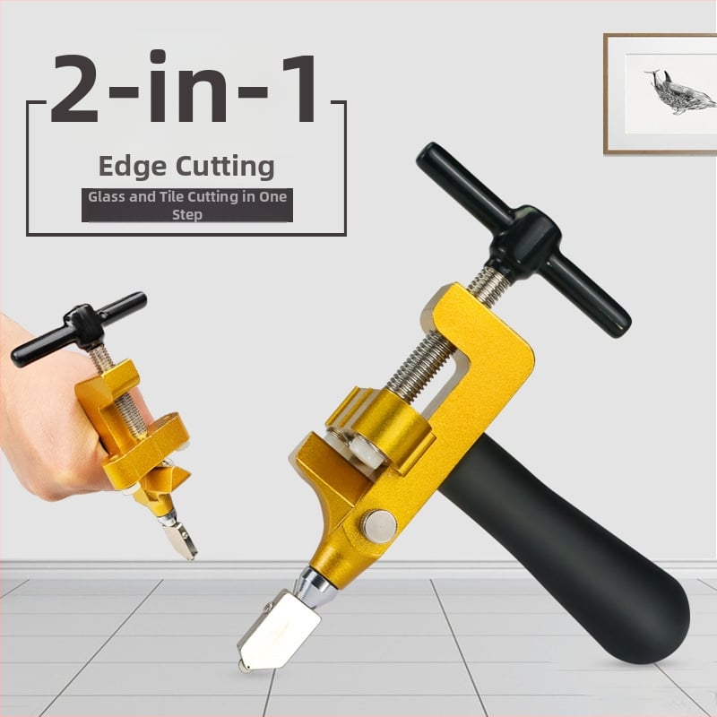 With Heart deschizător încorporat de margine pentru plăci, cu cuțit din sticlă — tip rulă, multifuncțional pentru deschiderea plăcilor din sticlă