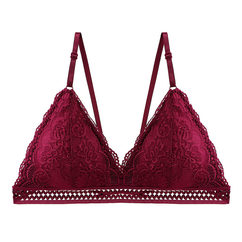 Top sutien wrap din dantelă, cupe modelate ultra-subțiri, stil corset, material nylon