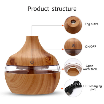 USB napajani aromatski difuzor‑vlaživač za 41-60 m2, spremnik ispod 0,5 L, 1 izlaz magle, 5 W