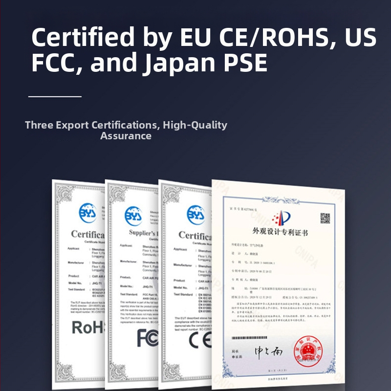 Čistič vzduchu do auta s negatívnymi iónmi, nabíjateľný cez USB, 3W, model T1