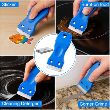 Kapar za staklenu ploču s neabrazivnim setom za čišćenje i dodatnim zamjenskim oštricama