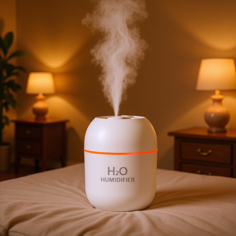 USB υπερήχων υγραντήρας αέρα – επιτραπέζιος, δεξαμενή <0.5 L, κατάλληλος για χώρο έως 10 m², ισχύς 5 W, θόρυβος ≤36 dB