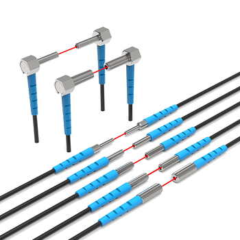 Senzor fotoelectric cilindric cu laser, detectie la unghi drept, mod prin fascicul sau reflexie difuză, 650 nm laser, distanță de detecție 2,5–5 mm, IP65, ieșire NPN/PNP