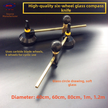 Tăietor de sticlă cu role, design cu șase roți; pentru tăierea cercurilor și a găurilor pentru hotă; Boao Diamond Tools; aliaj dur