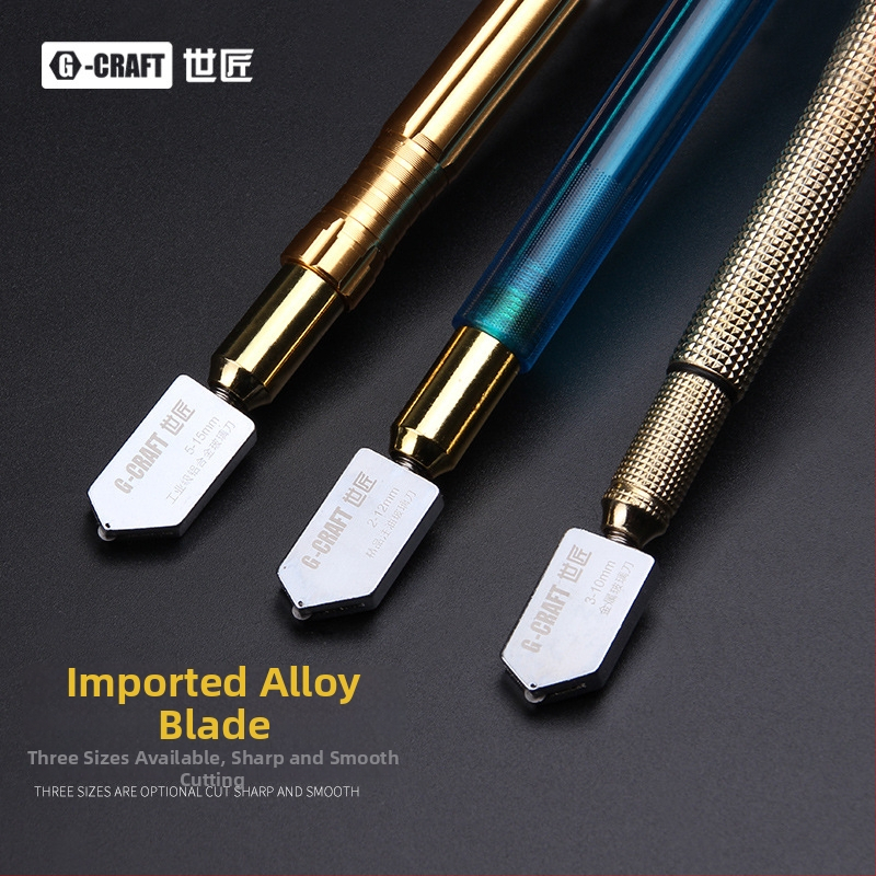 Tăietor de sticlă cu role – model din aliaj de aluminiu, grosimea tăierii 5–15 mm, lamă metalică, seria de tăietori pentru sticlă