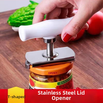 Nerezový otvárač na konzervy, viacúčelový otvárač na viečka a fľaše