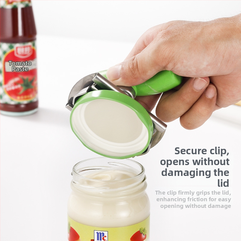 Nerezový otvárač na konzervy, viacúčelový otvárač na viečka a fľaše