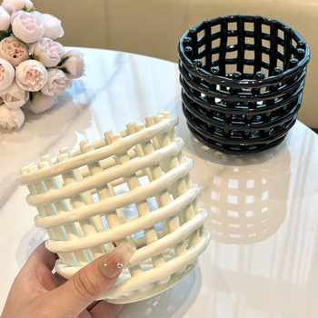 Kanta za odlaganje u kupaonici, ručni pleteni stil, materijal PP, lagani luksuz (Materijal: PP; Brand: Like joe; Model: Hand knitted storage bucket)