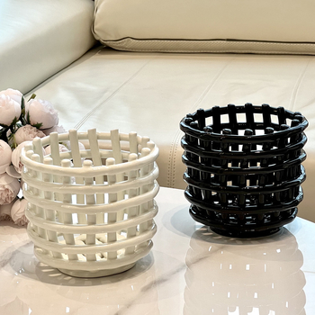 Kanta za odlaganje u kupaonici, ručni pleteni stil, materijal PP, lagani luksuz (Materijal: PP; Brand: Like joe; Model: Hand knitted storage bucket)