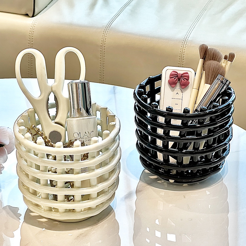 Kanta za odlaganje u kupaonici, ručni pleteni stil, materijal PP, lagani luksuz (Materijal: PP; Brand: Like joe; Model: Hand knitted storage bucket)