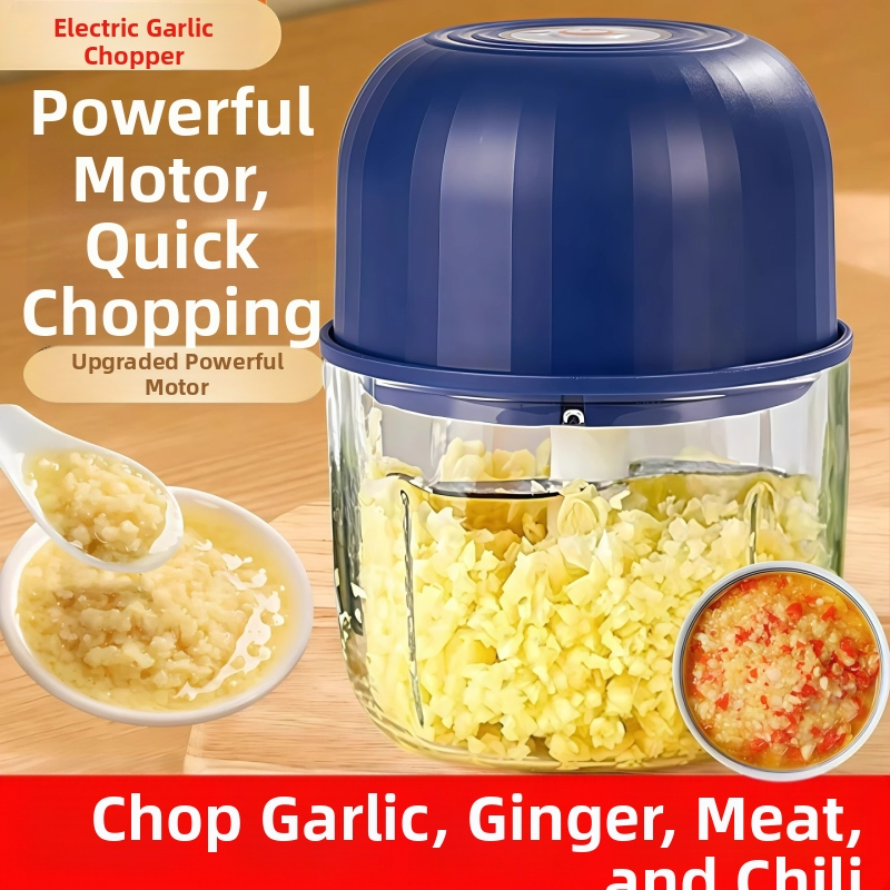 Bežični električni mljevač češnjaka i mljevenje čili – Višefunkcionalni uređaj za pastu od češnjaka, plastični, 3.7V, Gillai