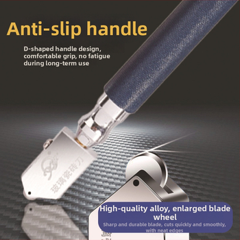 Dlaždicový a sklenený rezací nôž s ručným kruhovým ostrím — Yanfeng AuHUN, dostupná personalizácia, elektroplatovanie, hmotnosť 0,07 kg