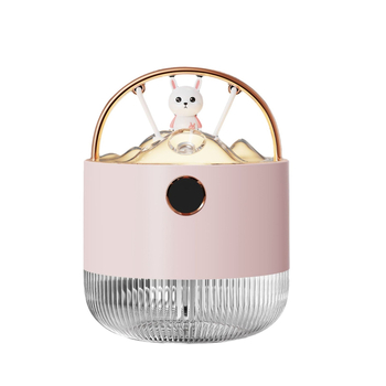 Umidificator mini USB pentru birou, lumină de noapte, funcționare silențioasă, rezervor 0.5–1 L, temporizator 2–8 ore