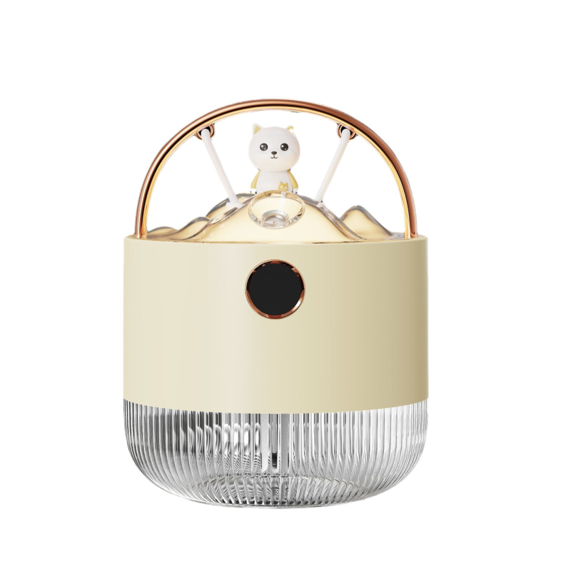 Umidificator mini USB pentru birou, lumină de noapte, funcționare silențioasă, rezervor 0.5–1 L, temporizator 2–8 ore