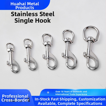 Nerezový oceľový háčik s jednou hlavou – námorný univerzálny háčik pre potápanie, domáce zvieratá a outdoorové lezenie; Materiál: SS304/SS316; Značka: Huahai