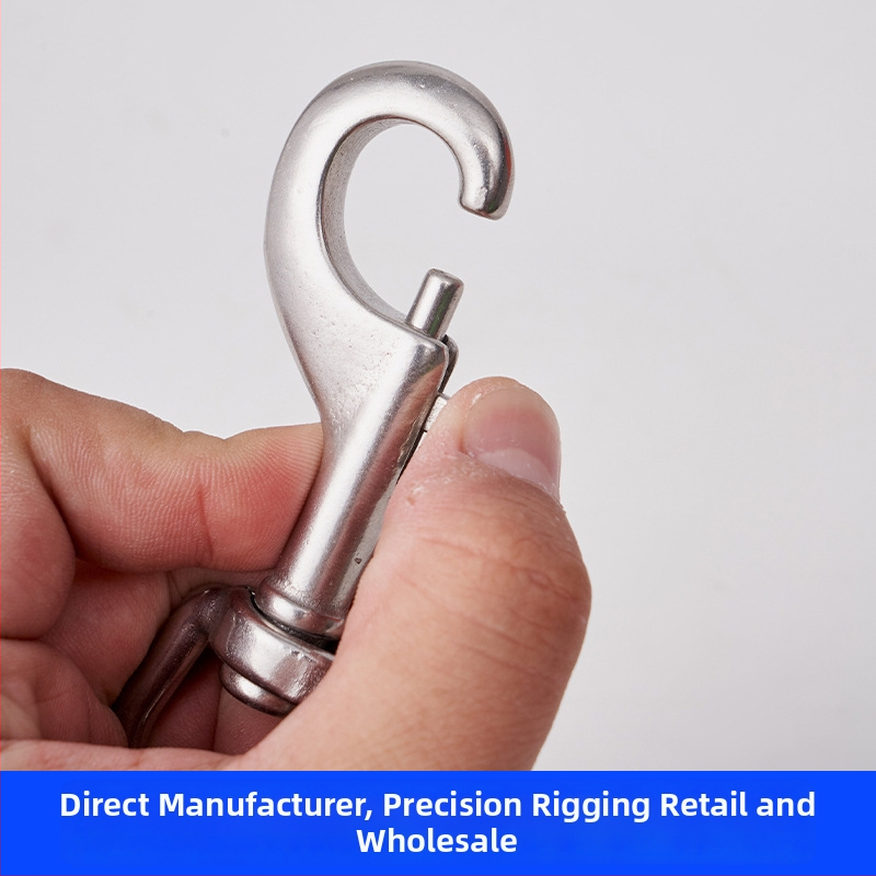 Nerezový oceľový háčik s jednou hlavou – námorný univerzálny háčik pre potápanie, domáce zvieratá a outdoorové lezenie; Materiál: SS304/SS316; Značka: Huahai