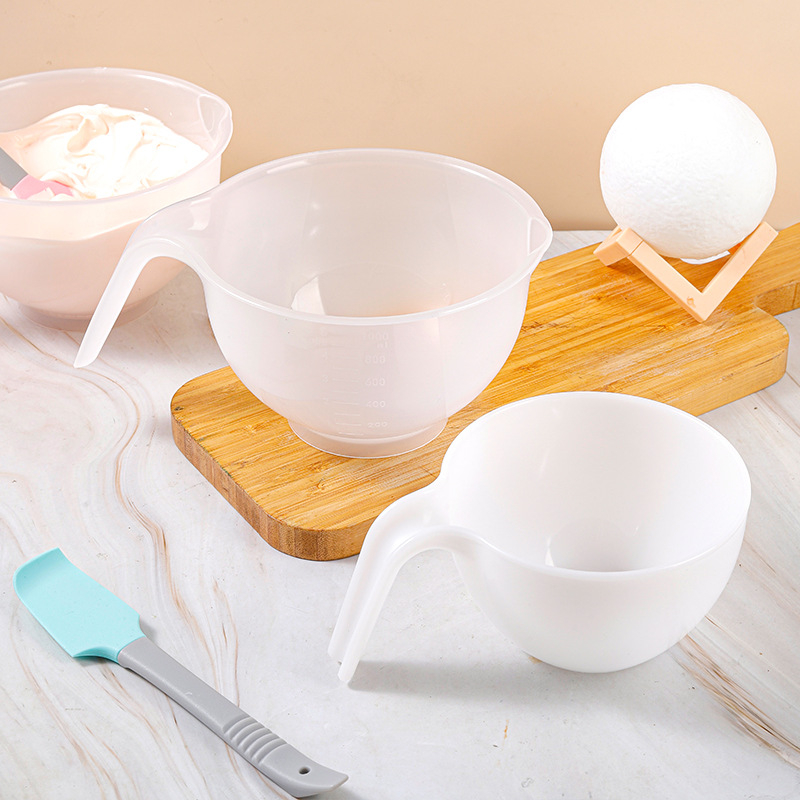 Vas de amestec din plastic, cu mâner, stackable – pentru decorarea torturilor, glazură și amestecare