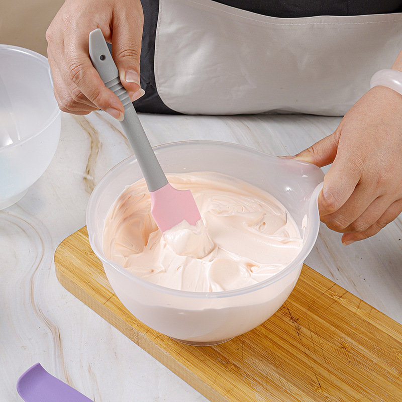 Vas de amestec din plastic, cu mâner, stackable – pentru decorarea torturilor, glazură și amestecare