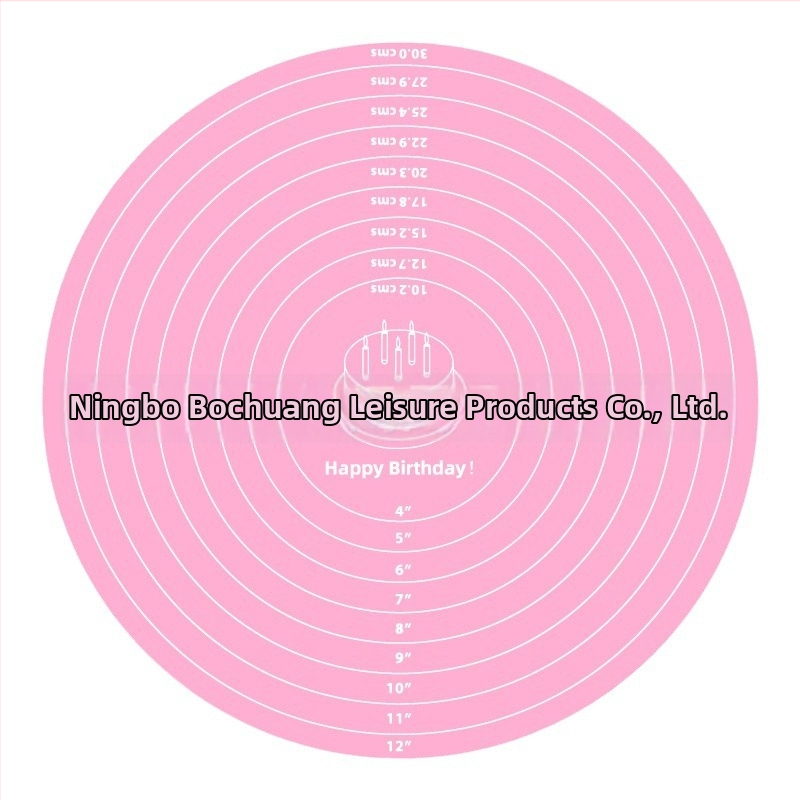 Silikónová kruhová miska na cesto a otočná platňa na zdobenie tort — značka simois, materiál silikón, vzor cartoon so stupnicou, možnosť prispôsobenia