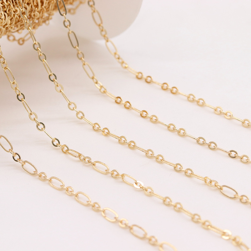 Lanț în formă de O, cu ciucuri, din cupru, placat cu electroplacare, pentru accesorii DIY