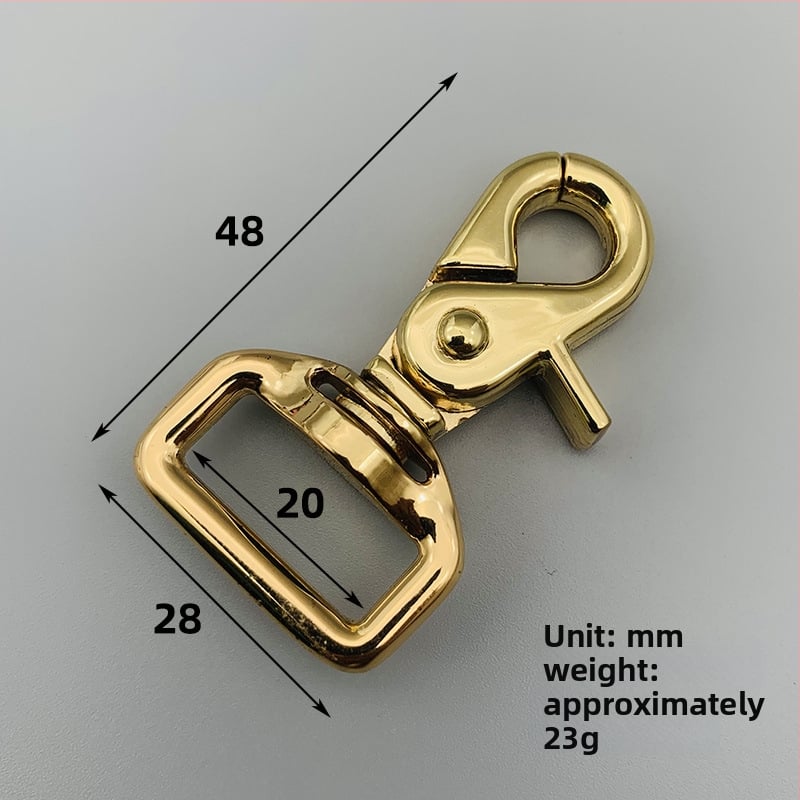 Hardvér pre tašky: spona zinkovej zliatiny a lobster západ pre ramenný popruh; mestský minimalistický štýl; model XBB026; odolný voči opotrebeniu; značka Broken copper.
