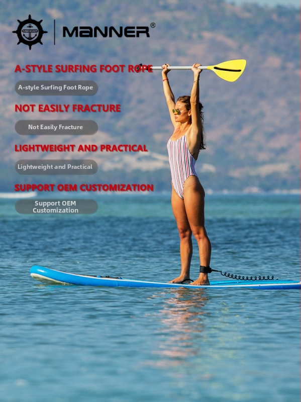 Manner šnúrka na nohu pre surfovanie, otáčateľná, teleskopická, 5.5 mm TPU