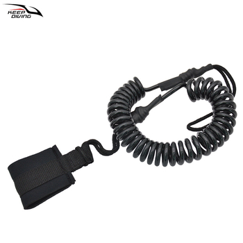 Szörfdeszka derékszíj biztonsági zsinór, TPU 6 mm, állítható öv, elvesztés elleni, felnőtteknek