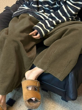 Ženske hlače ravnog kroja, opuštena silueta, visok struk, casual hlače, normalne debljine, jesen 2025