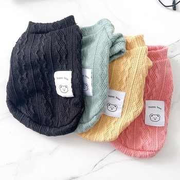 Pulover pentru animale de companie - lână, croială lejeră, brand Puff, potrivit pentru toate genurile