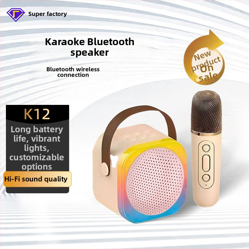 Karaoke Bluetooth zvučnik s ugrađenim mikrofonom – 5W, Bluetooth 5.0, 60Hz-15kHz, SNR >=85dB, ugrađena baterija 300-500mAh