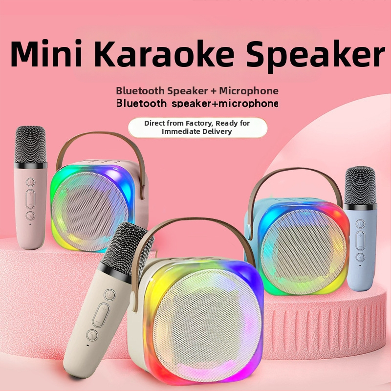 Karaoke Bluetooth zvučnik s ugrađenim mikrofonom – 5W, Bluetooth 5.0, 60Hz-15kHz, SNR >=85dB, ugrađena baterija 300-500mAh