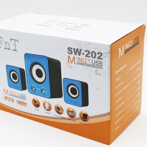 FT 2805 2.1 počítačový systém reproduktorov so subwooferom, prehrávanie z karty, AV rozhranie, 3D Surround