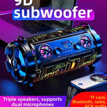 Bežični Bluetooth karaokes zvučni sustav s 3 zvučnika, 25W izlazne snage, BT 5.0, frekvencijski raspon 100 Hz–20 kHz, ugrađena baterija 2000–4000 mAh
