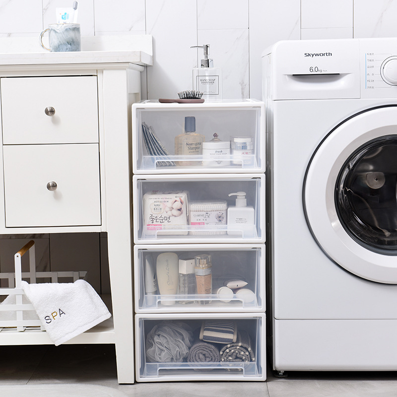 Plastična kutija za odlaganje s ladicama za ormar – model 8835, PP plast, japanski stil, otvaranje povlačenjem, višenamjenska kutija otporna na prašinu