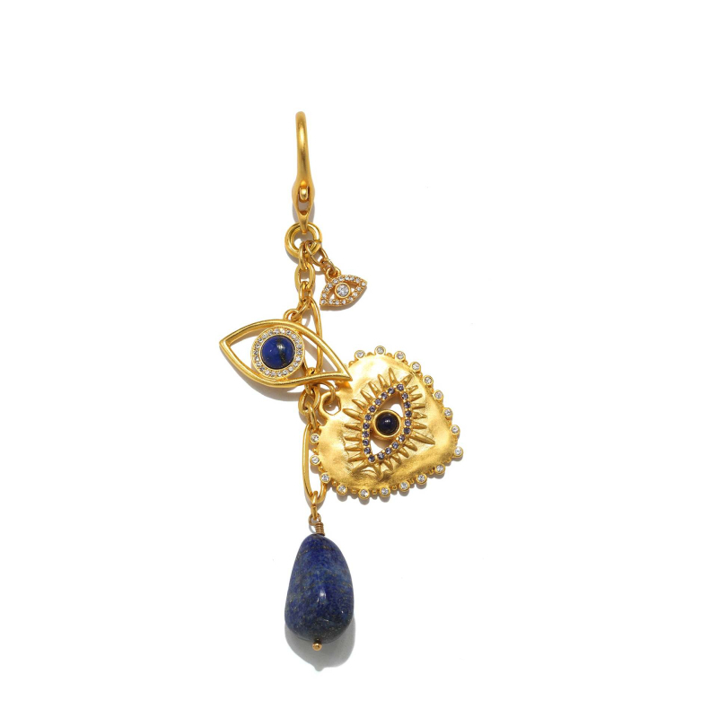 Γούρι τσάντας και μπρελόκ Nothing — κράμα, ριγέ σχέδιο, επικάλυψη χαλκού 18Κ