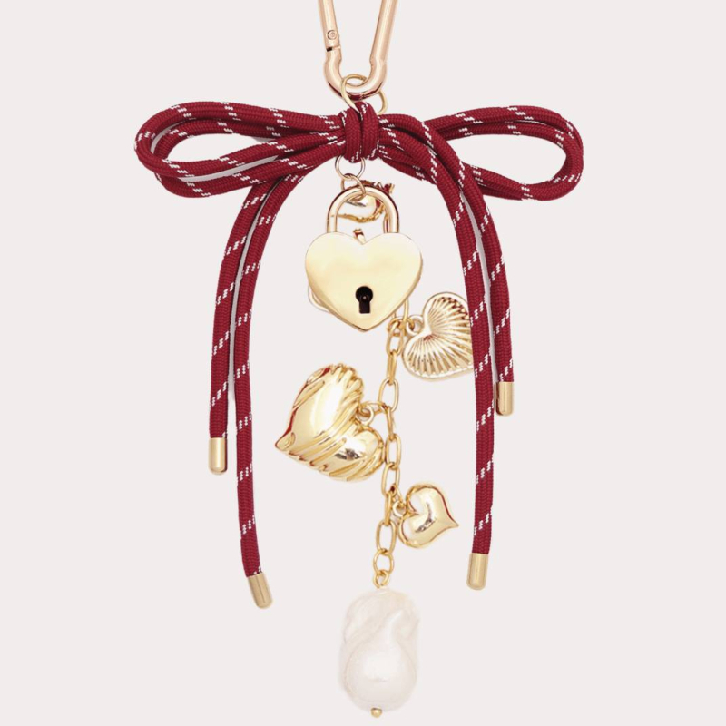 Γούρι τσάντας και μπρελόκ Nothing — κράμα, ριγέ σχέδιο, επικάλυψη χαλκού 18Κ