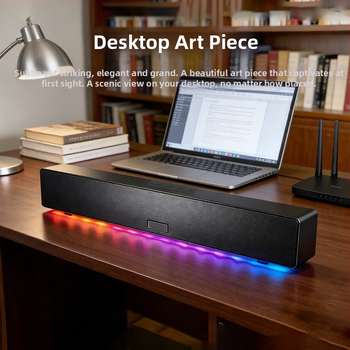 Soundbar s Bluetooth 5.3, 3 reproduktory, frekvencia 150 Hz–20 kHz, 220 W, USB-C napájanie