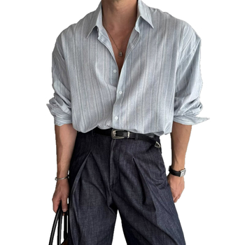 Muška polo s reverom, slim-fit, prozračna mješavina poliestera, casual stil za proljeće 2025