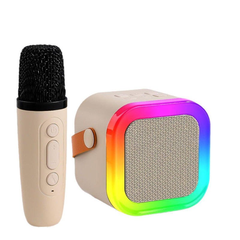 Difuzor Bluetooth pentru karaoke, cu microfon încorporat – set audio home all-in-one, Bluetooth 5.3, 3W, 20Hz-20kHz, SNR ≥70dB, USB