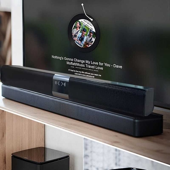 Bluetooth zvučna traka za kućno kino s ugrađenom baterijom 6000mAh, 8W, Bluetooth 5.0, frekvencijski raspon 30Hz-15kHz, SNR ≥60dB, domet do 15 m