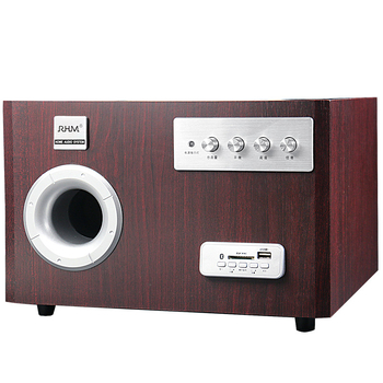 Sistem de boxe desktop Bluetooth 2.1 cu carcasă din lemn, 3 difuzoare, 50W, intrare 3,5 mm, interval frecvențe 100 Hz–20 kHz