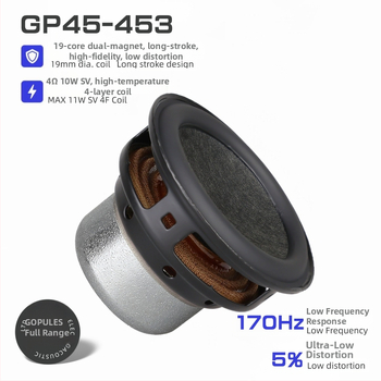 Celopásmový reproduktor, 4 Ω, 10 W, papierová membrána, vnútorný magnetický systém